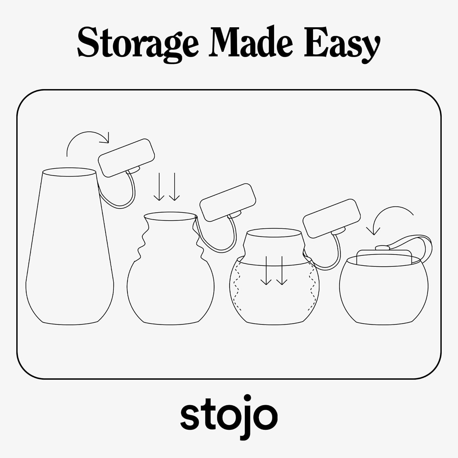 STOJO Collapsible Sports Water Bottle - Leak-Proof Reusable Silicone Travel Cup for Hot & Cold Drinks - Microwave & Dishwasher Safe - AS SEEN ON TODAY SHOW - Parent (Eucalyptus) - Image 8